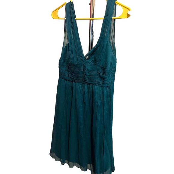 J Crew Teal Silk Fit and Flare Dress Size 2 - Picture 1 of 5